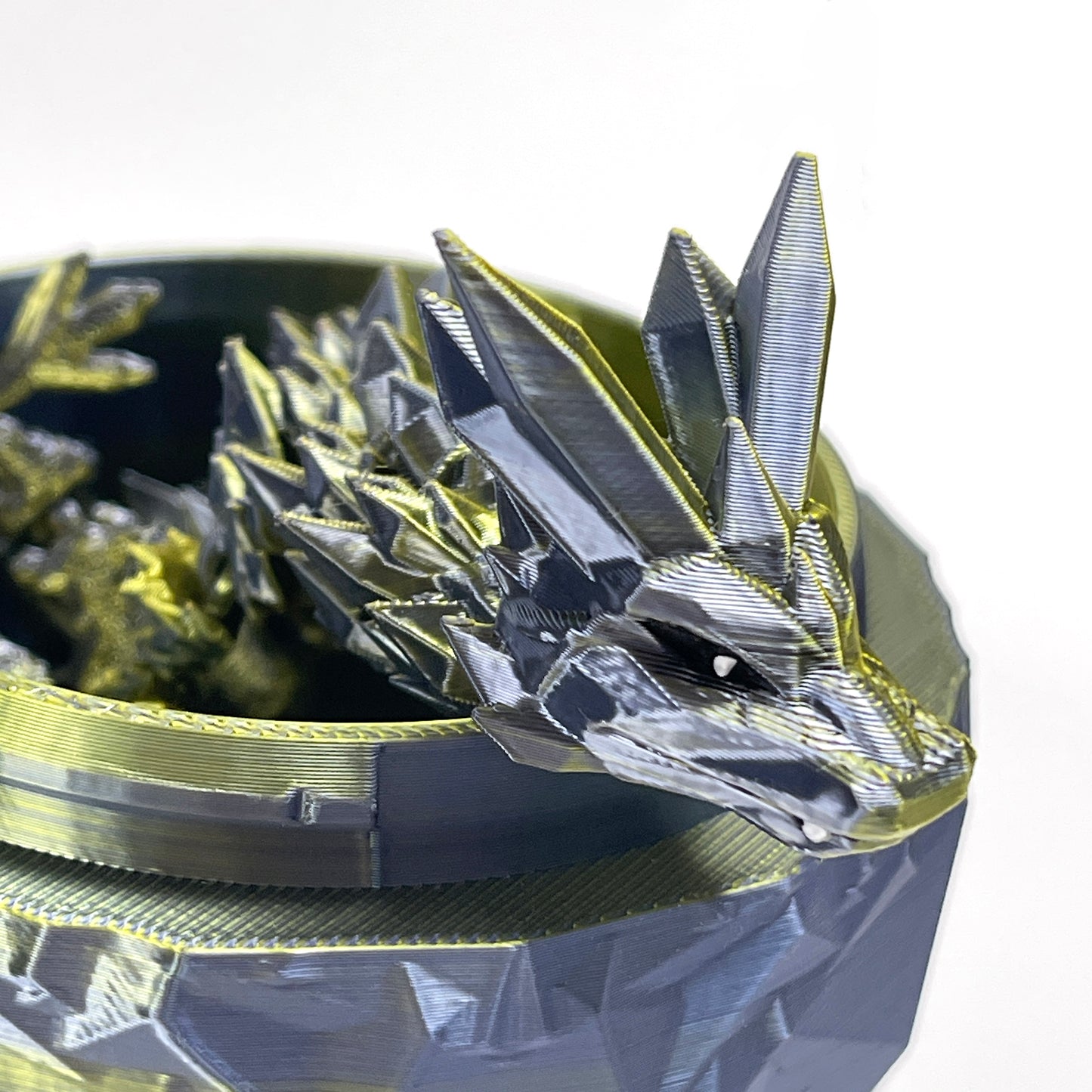 Crystal Long Tail Dragon and Crystal Egg |Articulated Model