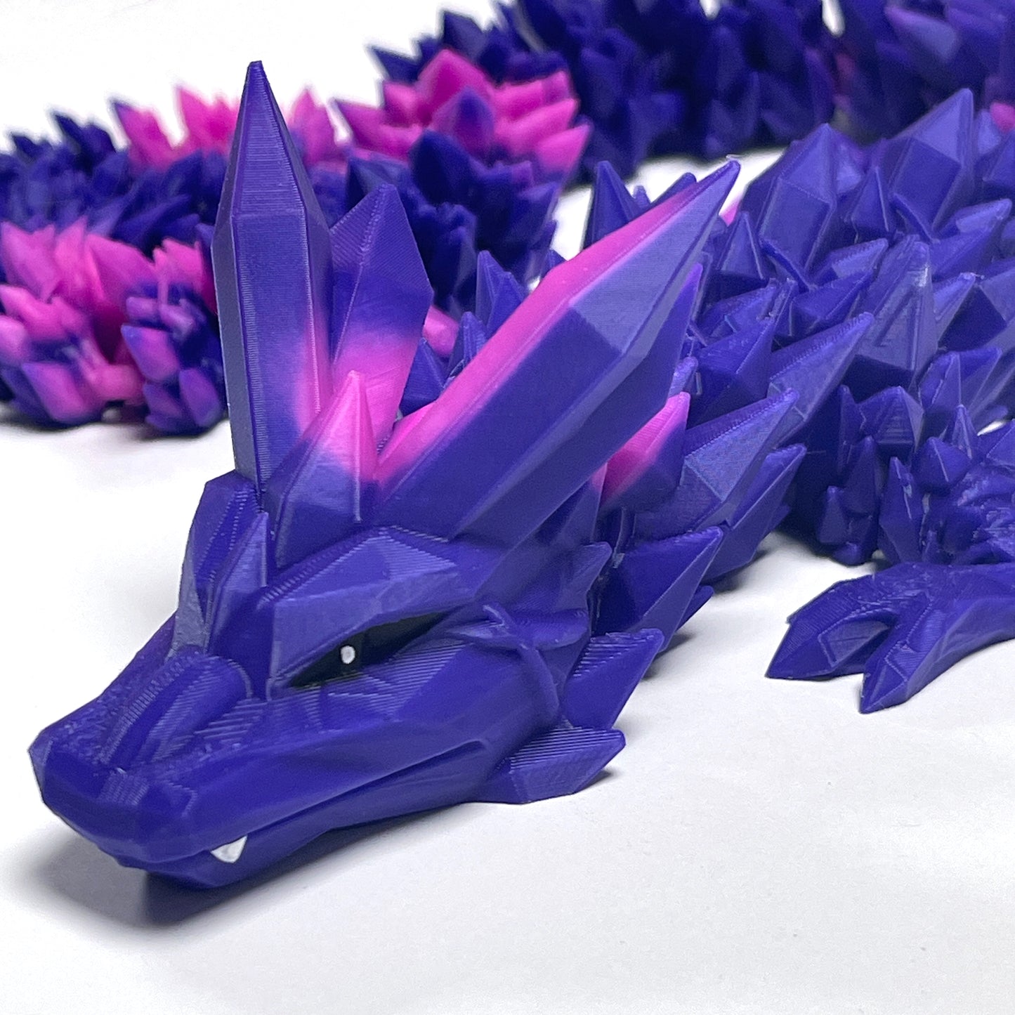 Crystal Long Tail Dragon Articulated Model