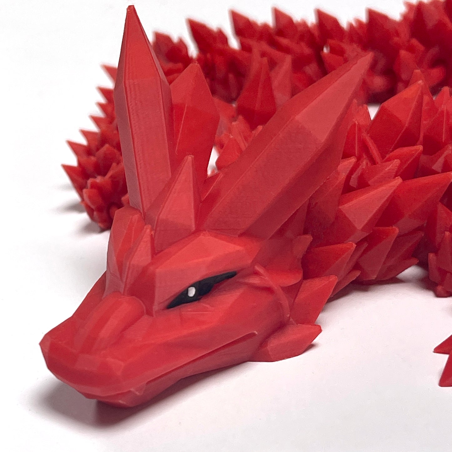 Crystal Long Tail Dragon Articulated Model